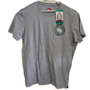 Quiksilver Men's Short Sleeve Graphic Tee T-Shirt Size XL Gray Heather NWT NEW